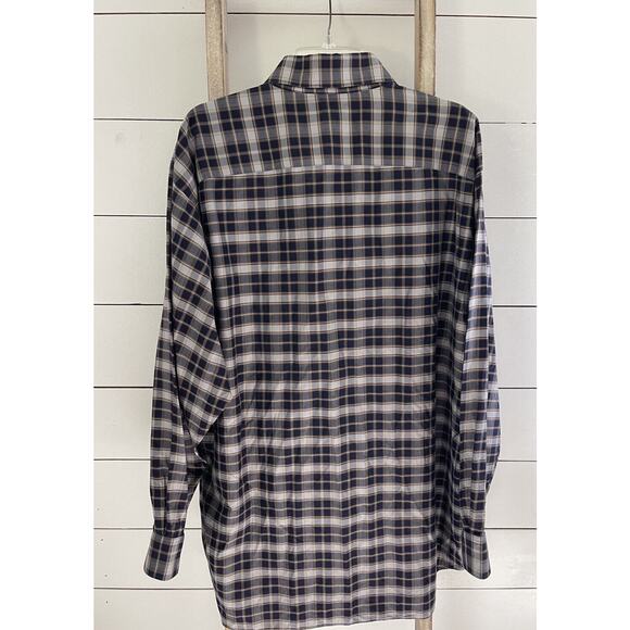 Robert Talbott Men’s Classic Button Up Long Sleeve Plaid Dress Shirt Size XXL - Picture 3 of 7